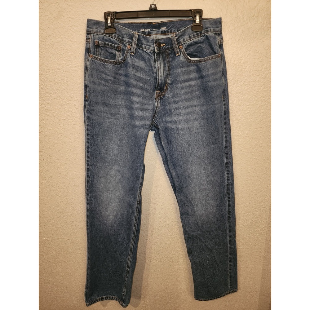 Old Navy Men's Jeans, 34x34 , Loose Fit, Medium Wash, 34x32, See Measurements